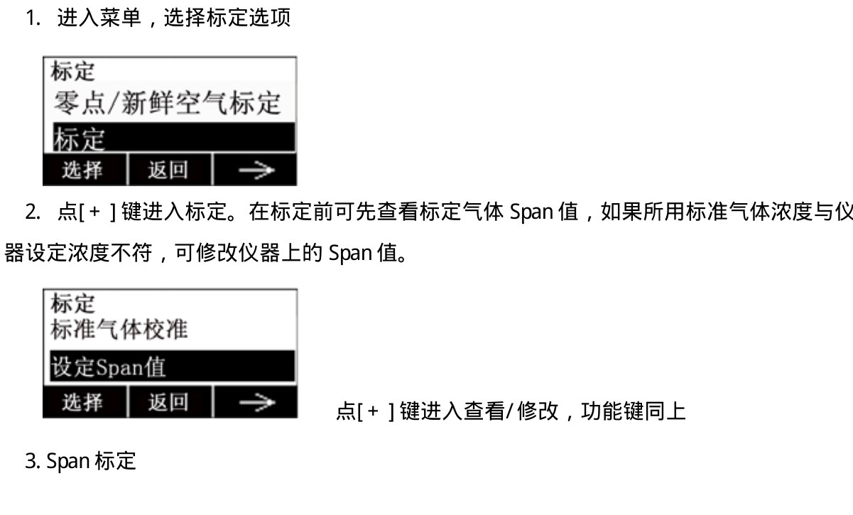 标准气与 Span 设定