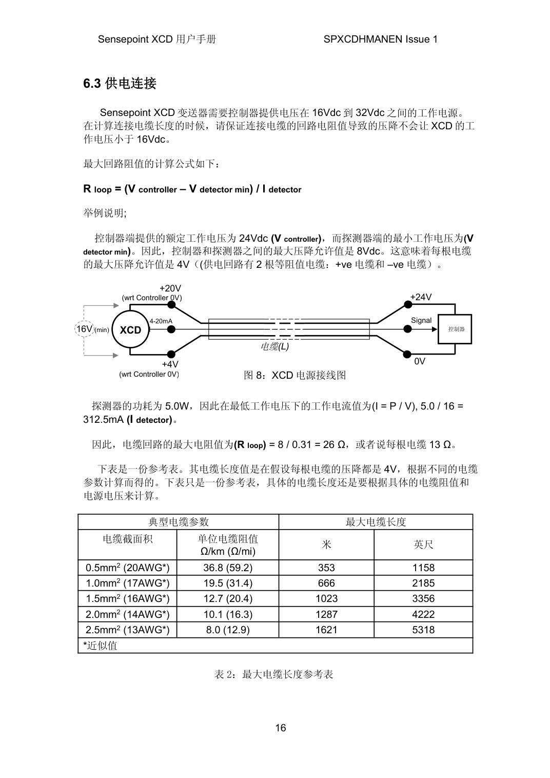 XCD 供电连接与回路计算图