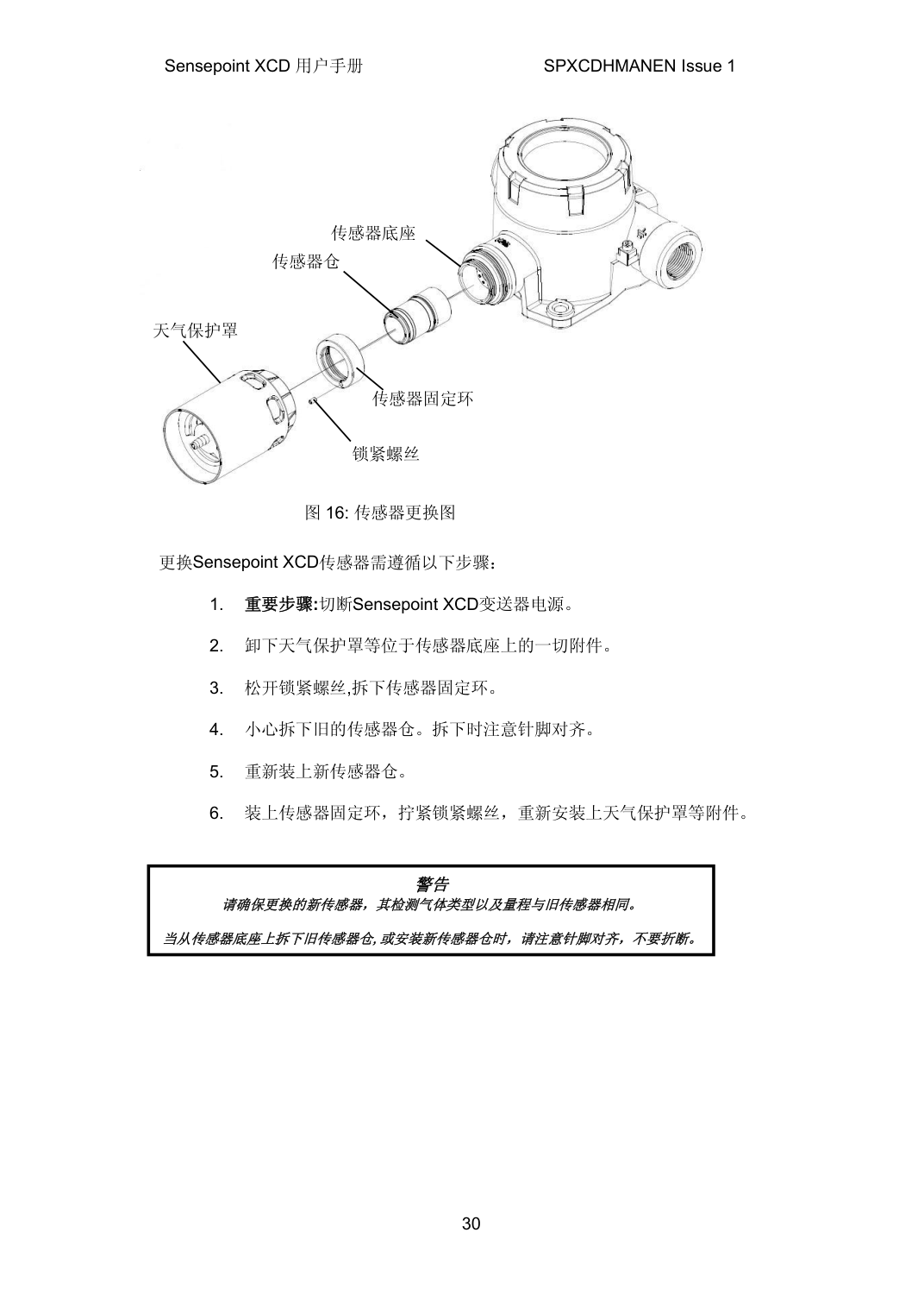 XCD 传感器更换流程图